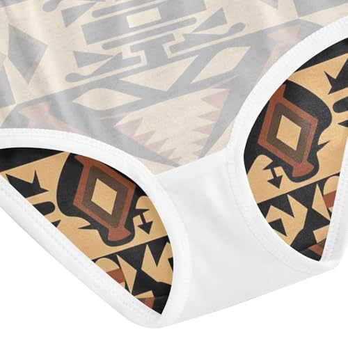 Toddler Girl Panties, Abstract Brown and Black Cotton Girls Underwear, 2T–8 Years4