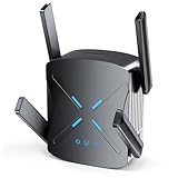 2025 WiFi Extender Signal Booster, New Gen Wi-Fi 6 Repeater, Long Range up to 12,000 sq.ft for Home, Dual-Band Internet Extender WiFi Booster w/Gigabit Ethernet Port, Easy Setup, EasyMesh Compatible
