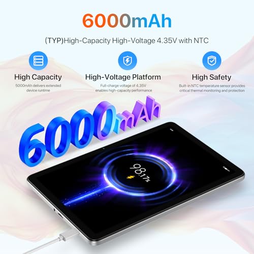 Image of UMIDIGI G1 Tab Tablet 2025, 8(4+4) GB+64GB 1TB Expand, 5G /2.4G WiFi, 10.1 inch HD Premium Silk-Feel Design Tablet up to 2.0 GHz, 6000mAh, Dual Camera,BT,1280 * 800 with Stereo Dual Speakers