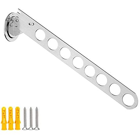 Klappbar Kleiderhaken Wandhaken, Klappbar Wand Kleiderständer, Platzsparend Edelstahl Kleiderbügel Wandgarderobe Haken Halter Faltbare Kleiderhalter Cover