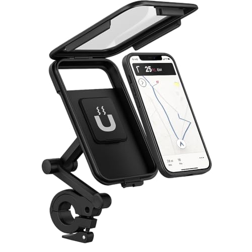 Genérico Soporte Movil Moto Impermeable Soporte Movil Bicicleta Montaña Soporte Móvil para Moto Antivibración Soporte Telefono Patinete Electrico Manillar Bici Scooter