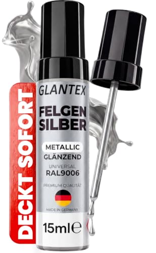 Lackstift Silber Metallic 15ml, Lackstift Felgensilber für Auto & Felgen – Ansicht 1