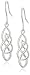 Sterling Silver Elongated Celtic Knot Drop Earrings
