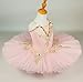 Omfpafeu Professional Ballet Tutu Girl Pancake Princess Ballet Party Dress Leotards Dance Competition Costume,B,140