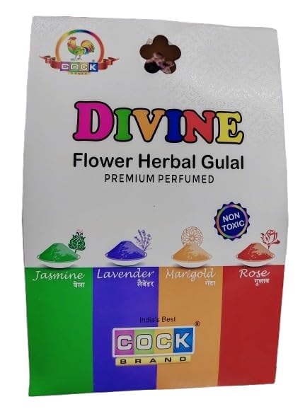 Image of Value Pack of 4 Organic Holi Gulal Colors - 280Grams Gift Pack of Herbal Holi Gulal - Skin Friendly and Best Gift for Holi