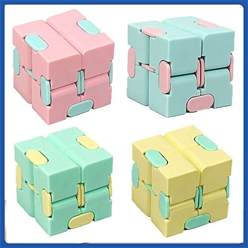 Fidget Toy Cubo Infinito Infinity Cube Antistress No Brasil (Rosa)
