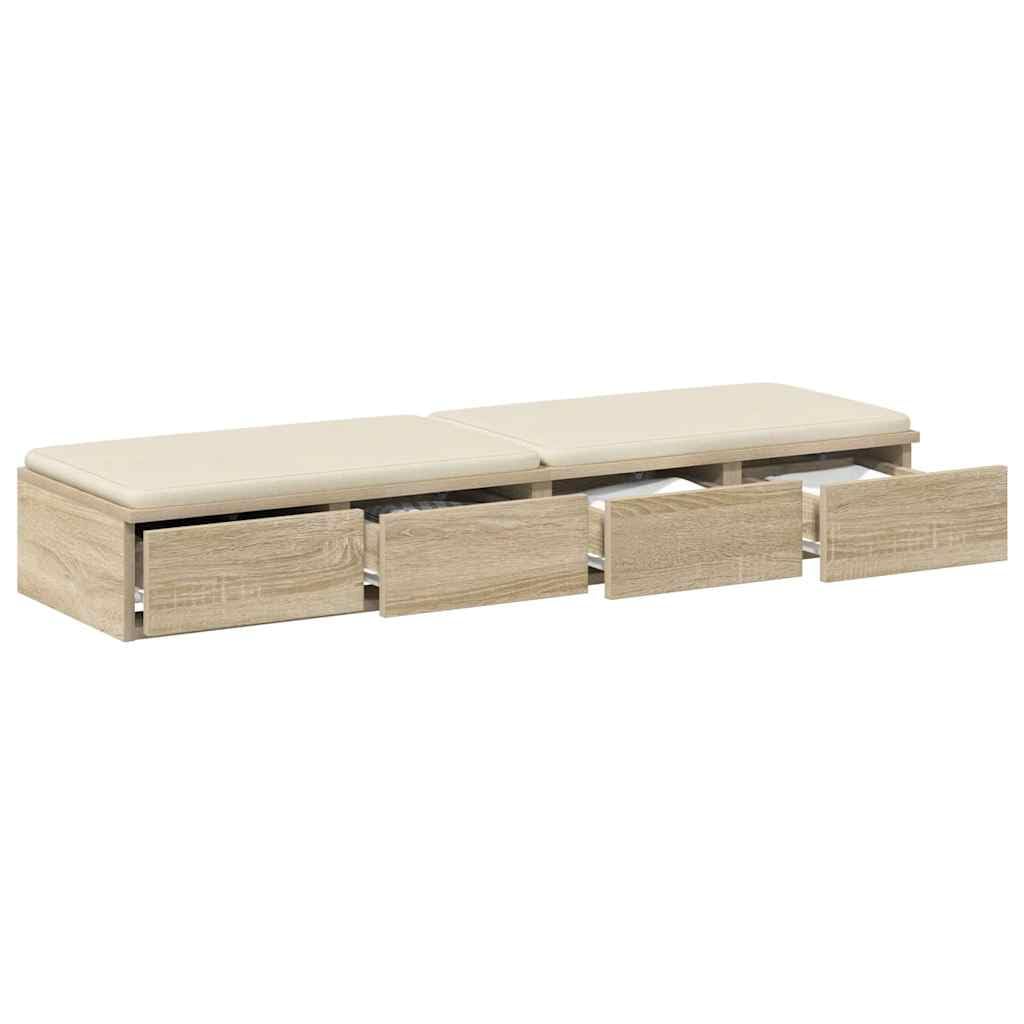 vidaXL Tiroirs de lit Chêne Sonoma 120 x 36,5 x 16,5 cm