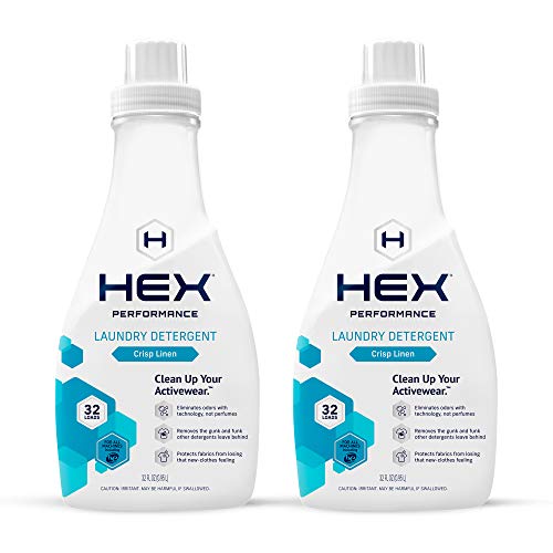 HEX Performance Laundry Detergent, Crisp Linen, 32 Load (Pack of 2) - Designed