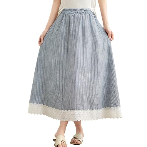 Womens Y2k Lace Midi Skirt Pleated Ruffle Lace Trim Half Slip Skirt Patchwork Flowy Skirts Elegant Casual Skirts3