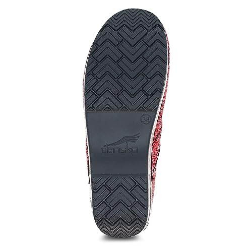 Image of Dansko Professional Glitter Slip-On Clogs for Women - Rocker Sole and Arch Support for Comfort - Shiny and Stylish Glitter Uppers
