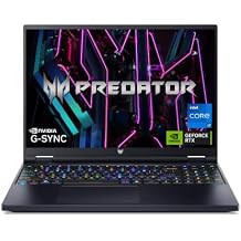 Acer Predator Helios 16 Gaming Laptop | 13th Gen Intel Core i7-13700HX | NVIDIA GeForce RTX 4060 | 16" 2560 x 1600 165Hz G-SYNC Display | 16GB DDR5 | 1TB Gen 4 SSD | Killer Wi-Fi 6E | PH16-71-74UU