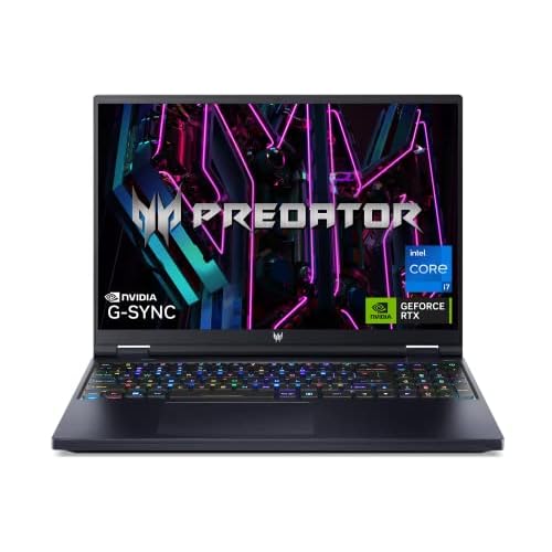 Acer Predator Helios 16 Gaming Laptop | 13th Gen Intel Core i7-13700HX | NVIDIA GeForce RTX 4070 | 16" 2560 x 1600 240Hz G-SYNC Display | 16GB DDR5 | 1TB Gen 4 SSD | Killer Wi-Fi 6E | PH16-71-72YG