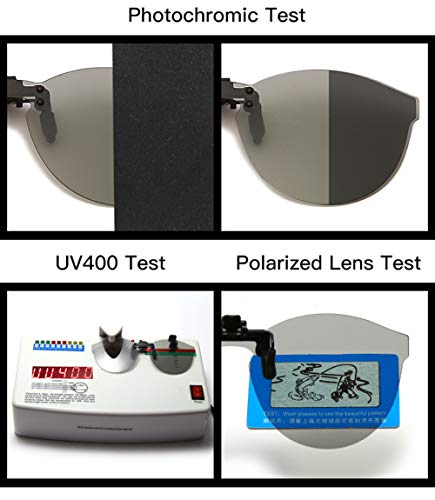 YAMEIZE Polarized 3 Pairs Clip-on Sunglasses - Anti-Glare UV400 Protection Flip Up Rimless Lens Driving Outdoor for Men Women3