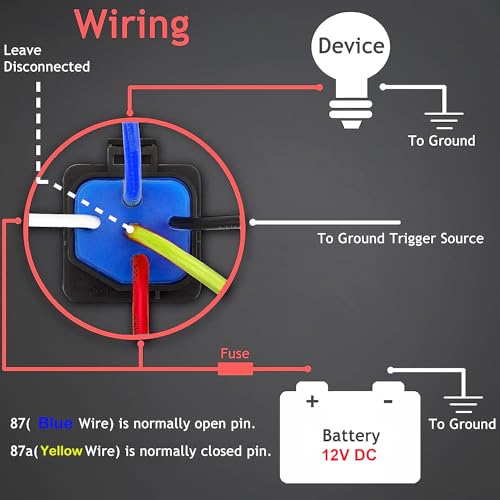 image for Gebildet 2 pieces 40/30 Amp Waterproof Relay Switch Harness Set - 12V 
