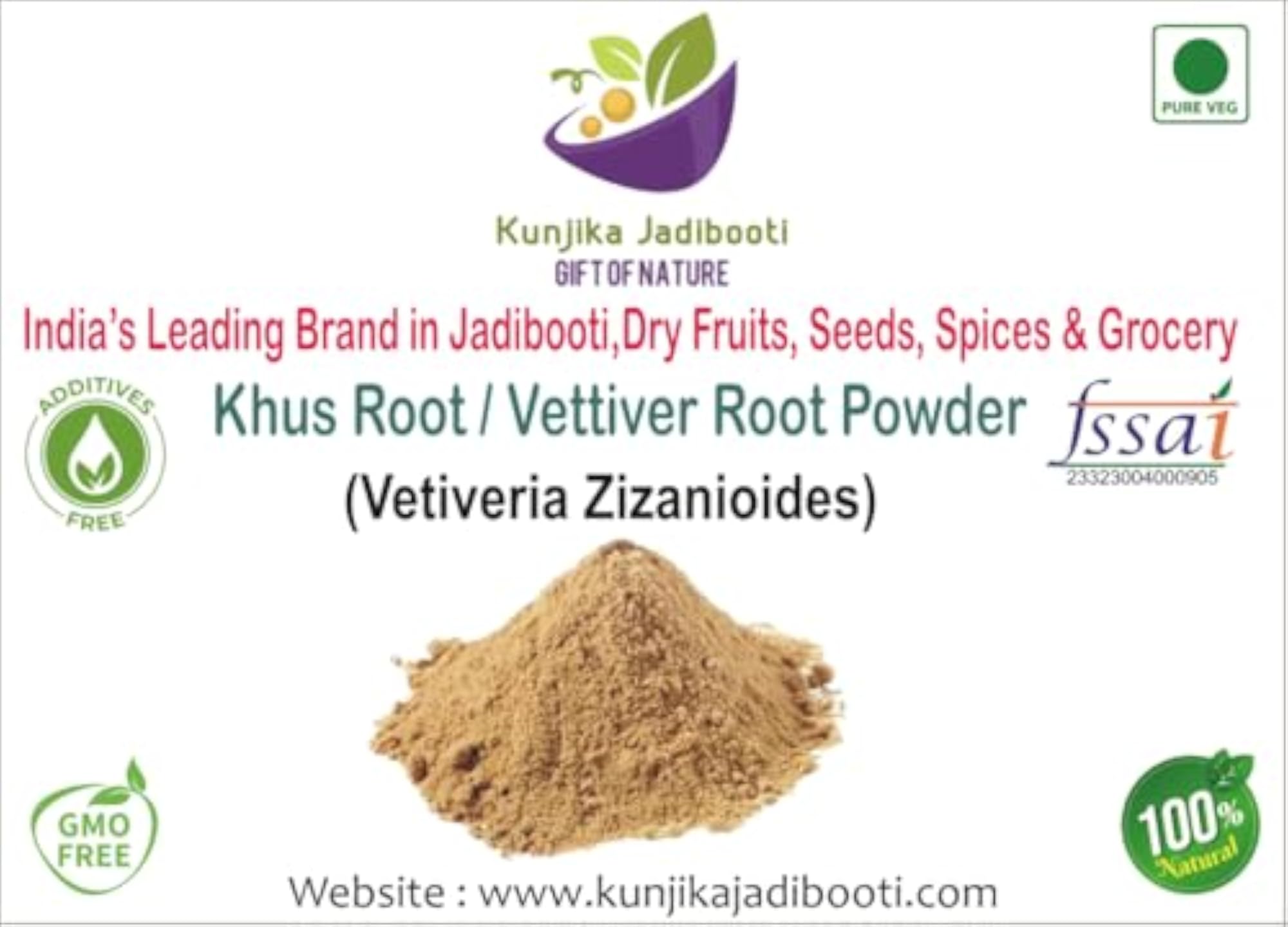 Kunjika Jadibooti Khas Root Powder, 100 gm