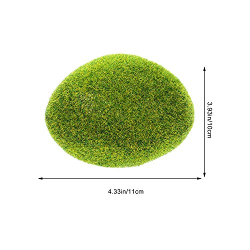 Sewroro Artificial Rocks 13Pcs Decorative Faux Green Covered Stones Fake Balls Fake Decor For Garden Floral Arrangements Diy Floral Plant Potted Decoration #TOP2
