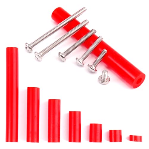 HKATOPS Outlet Spacers,195pcs Electrical Outlet Extender Screws Kit Include 105 Pcs Outlet Screw Spacers and 90 Pcs 6-32 Thread Mounting for Household and Industrial Electricity