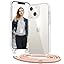 Custodia ibrida iPhone 16 Pro con motivo floreale vintage a rose