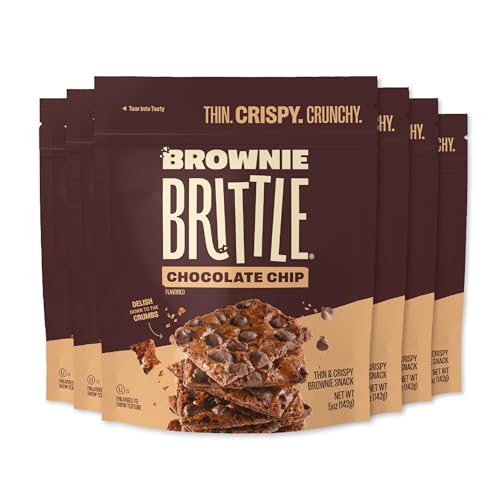 Brownie Brittle, Chocolate Chip, 5oz, 6 bags, buy 2 and 1 will be FREE