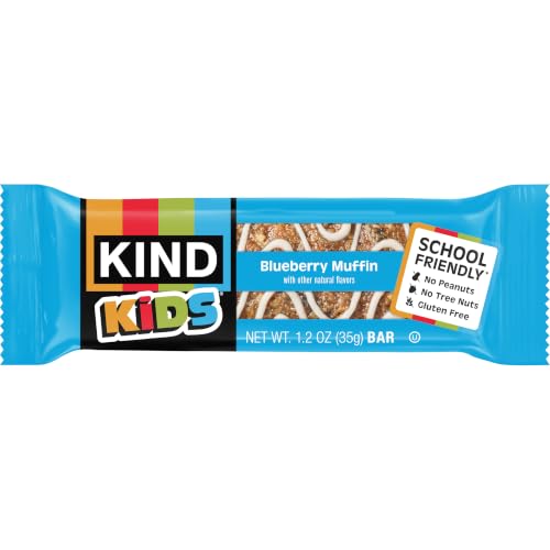 Image of KIND Kids Granola Bars Variety Pack, Gluten Free, Low Sodium, Peanut and Tree Nut Free Snacks, Chocolate Chip, Blueberry Muffin, 5g Protein, 15 Count