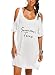 Rainlover Womens Letters Print Baggy Swimwear Bikini Cover-ups beach Dress (Z-White)