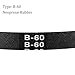 B-60 Rubber V-Belts 60 Inch Wrapped B Section Industrial Power Drive Belt