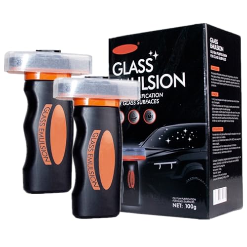 Vitacamy 2 Pcs Glass Oil Film Remover for Car,Glass Emulsion