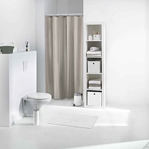 Douceur d'Intérieur Vitamin Shower Curtain PEVA, 180 x 200 x 0.01 cm, taupe, 180 x 200cm, W 70.9" x L 78.7" (1 Panels) - Image 2