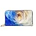 Produktbild JHGFG Mode Handtasche Reißverschluss Brieftasche Tunnel Wolken Hintergrund Textur Aquarell Märchen Telefon Clutch Geldbörse Abendkupplung Blocking Leder Wallet Multi