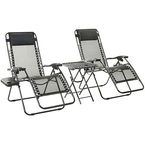 Amazon Basics Zero Gravity Chair Set with Table Cover