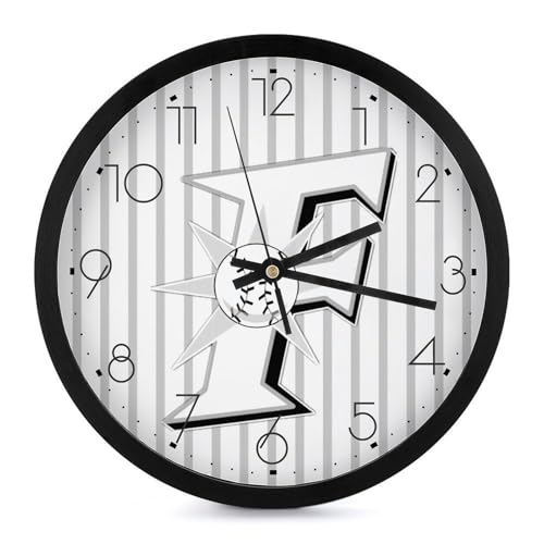 北海道日本ハムファイターズ 掛け時計 壁掛け時計 円形 静音 電池式 アラビア数字 オフィス/寝室/リビング