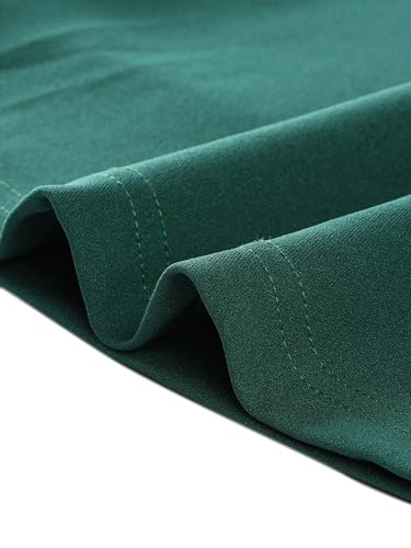Image of Allegra K Tie Neck Dresses for Women's 1960s Vintage Long Sleeve Contrast Color Dress