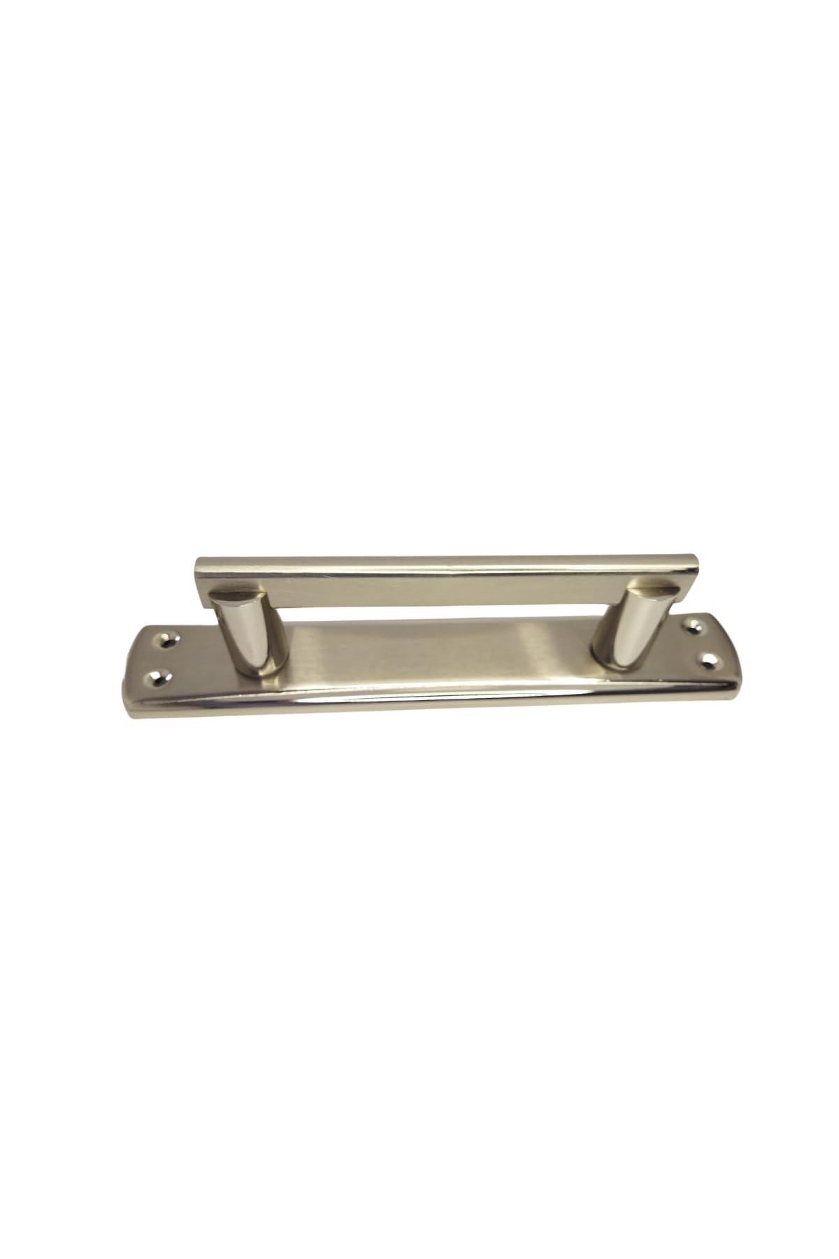 Aynalı Sürgü Kapı Kolu, Siyah ve Saten Nikel, 24,5 cm, Çekme Kol, Modern Stil (Siyah)