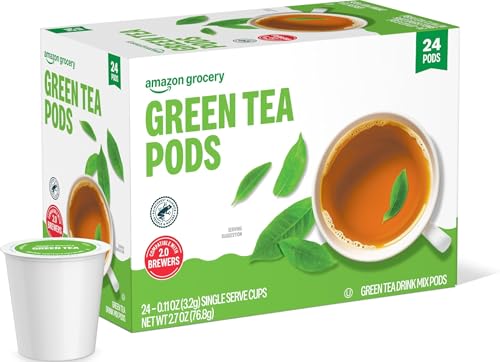 Amazon Grocery, Green Tea Pods, 2.7 Oz, 24 Ct