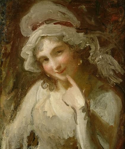 Lienzo decorativo para pared de salón o dormitorio, pintura vintage de 60x90cm de George Romney