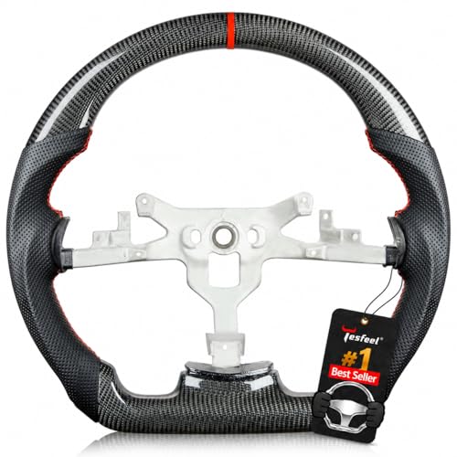 Steering Wheel for Chevy Corvette C6 Carbon Fiber & Nappa Leather
