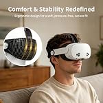 Head Strap for Meta Quest 3/3S, for Lying-Down VR Gaming, Pressure-Relief, 90g Lightweight Adjustable Strap, Ergonomic Design, Folding Elite Strap Accessory