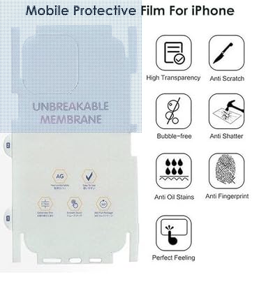 Image of Techsage Back Screen Protector Compatible for iPhone 15 Pro Max Unbreakable Membrane Scratch Guard Transparent TPU Full Fit Protective, Case Friendly, Compatible with iPhone 15 Pro Max (Back & Side)