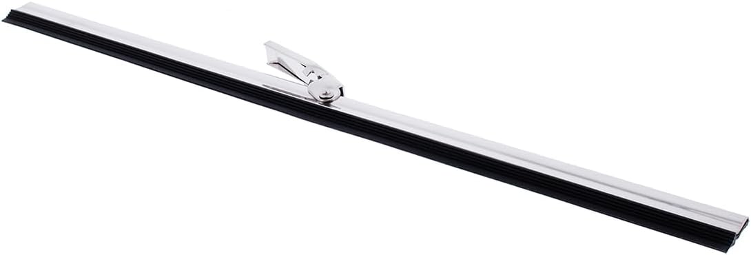 United Pacific A7022 Polished Stainless Steel Wiper Blade/Arm Set w/9-inch Blade & 7 ½ inch Arm, Plug-In Style, Trimmable Blade – ONE Set