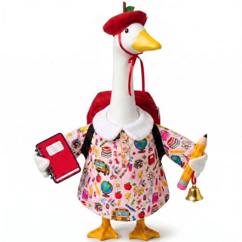 Back to School Porch Goose Outfits Fits 23" Yard Outdoor Patio Goose Statue by YVMMVY - Used condition - US$8.95