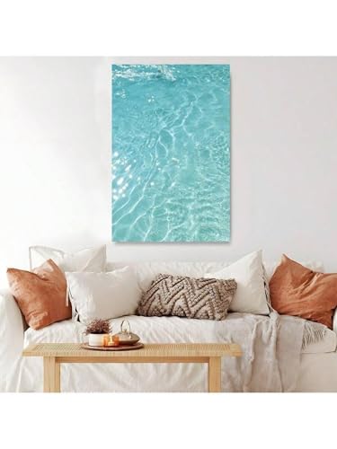 Toile transparente piscine avec de superbes ondulations d'eau pour décoration murale