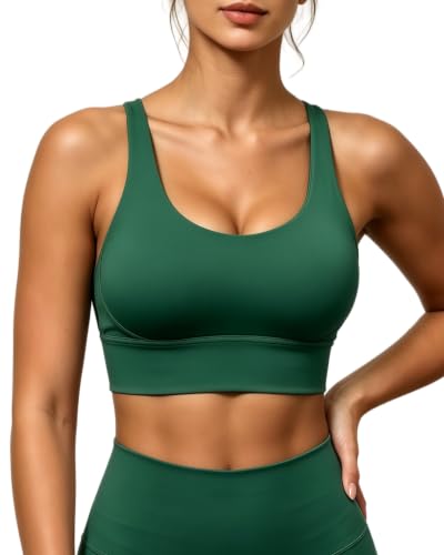 Image of Grace Form Strappy Sports Bra for Women Padded Push Up Sport Bra Athletic Running Workout Bra Yoga Bra