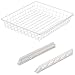 Gedotec Półka do zawieszenia 400 mm kosz do zawieszenia szafki kuchenne z szyną ślizgową | szyna prowadząca z koszem drucianym do szerokości korpusu 40 cm | stal biała matowa | 1 zestaw - prowadnica do mebli i szaf na ubrania