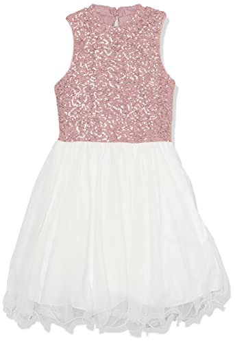 Speechless Girls' High Neck Sleeveless Knee Length Party Dress, Rose/Ivory, 14 #TOP14