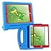 HDE Case for iPad Mini 1 2 3 Kids Shockproof Bumper Hard Cover Handle Stand with Built in Screen Protector for Apple iPad Mini 1st 2nd 3rd Generation (Blue Red)