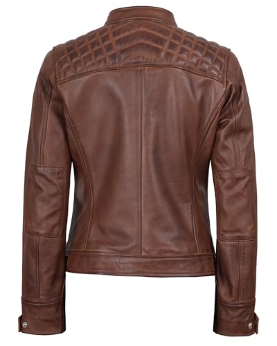 Image of Women Leather Jacket - Genuine Lambskin Leather Jacket for Womens