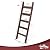 Blanket Ladder 5 ft. Wood Rustic Decorative Quilt Ladder. Brown Vintage Wooden Decor. Throw Blankets Holder Rack (Thick Premium Brown)