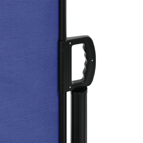 Store latéral extensible bleu 140x1000 cm en acier et polyester - 8