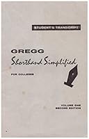 Students's transcript of Gregg shorthand simplified for colleges B0007FQJ58 Book Cover