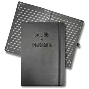 Julia’s Journals Lined Black Paper Journal for Writing or Sketch – 200 Lined pages (100 Sheets) – 100 GSM – A5 Note Book
